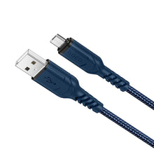 Заредете изображение във визуализатора на галерията – Hoco cable usb to micro 2,4a victory x59 1 metr blue - TopMag
