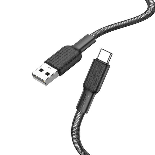 Hoco cable usb  to type c 3a jaeger x69 1m black white - TopMag