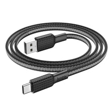Заредете изображение във визуализатора на галерията – Hoco cable usb  to type c 3a jaeger x69 1m black white - TopMag
