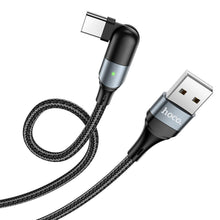 Заредете изображение във визуализатора на галерията – Hoco cable usb  to type c orbit power delivery fast charging 3a u100 black - TopMag
