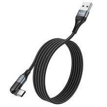 Заредете изображение във визуализатора на галерията – Hoco cable usb  to type c orbit power delivery fast charging 3a u100 black - TopMag
