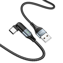 Заредете изображение във визуализатора на галерията – Hoco cable usb  to type c orbit power delivery fast charging 3a u100 black - TopMag
