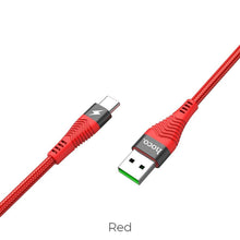 Заредете изображение във визуализатора на галерията – Hoco cable usb - type c flash 5a u53 1 meter red - TopMag
