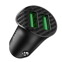 Заредете изображение във визуализатора на галерията – Hoco car charger 2 x usb qc3.0 18w farsighted z39 black - TopMag
