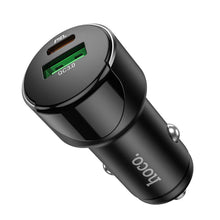 Заредете изображение във визуализатора на галерията – Hoco car charger usb qc3.0 + pd20w led light road z42 black - TopMag
