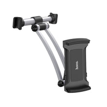 Заредете изображение във визуализатора на галерията – Hoco car holder aluminum rear pillow in-car holder handsome ca62 silver-black - TopMag
