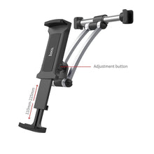 Заредете изображение във визуализатора на галерията – Hoco car holder aluminum rear pillow in-car holder handsome ca62 silver-black - TopMag
