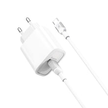 Заредете изображение във визуализатора на галерията – Hoco charger dynamic power usb + kabel typ c qc3.0 5a c69a white eol - TopMag
