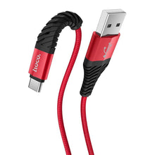 Заредете изображение във визуализатора на галерията – Hoco cool charging data кабел for type c x38 1 metr red - TopMag
