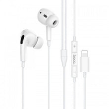 Заредете изображение във визуализатора на галерията – Hoco earphones for iphone lightning 8-pin m1 pro white - TopMag
