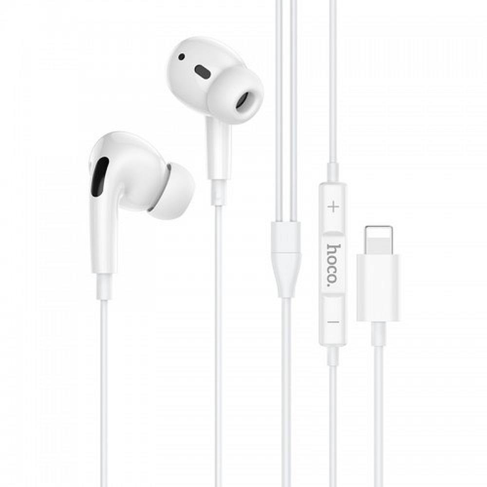 Hoco earphones for iphone lightning 8-pin m1 pro white - TopMag