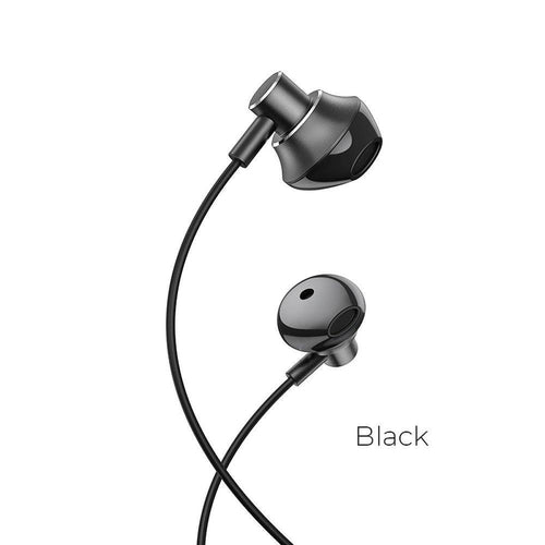 Hoco earphones m75 belle universal jack 3,5mm black - TopMag