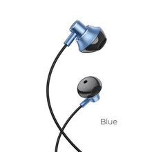 Заредете изображение във визуализатора на галерията – Hoco earphones m75 belle universal jack 3,5mm blue - TopMag
