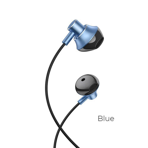 Hoco earphones m75 belle universal jack 3,5mm blue - TopMag