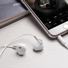 Заредете изображение във визуализатора на галерията – Hoco earphones with microphone m57 sky white - TopMag
