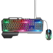 Заредете изображение във визуализатора на галерията – Hoco gaming keyboard and mouse set light and shadow rgb gm12 black - TopMag
