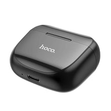 Заредете изображение във визуализатора на галерията – Hoco headset bluetooth stereo clear sound tws ew12 black - TopMag
