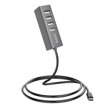 Заредете изображение във визуализатора на галерията – Hoco hub hb1 type c converter to 4 x usb line machine tarnish - TopMag

