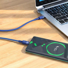 Заредете изображение във визуализатора на галерията – Hoco кабел type c към type c power delivery pd100w moulder u106 1,2m blue - TopMag
