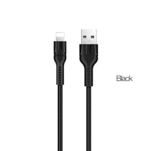 Заредете изображение във визуализатора на галерията – Hoco кабел usb banay for iPhone lightning 8-pin 2,4a u31 black - TopMag
