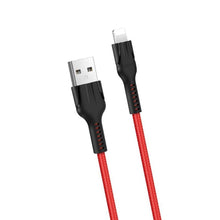 Заредете изображение във визуализатора на галерията – Hoco кабел usb banay for iPhone lightning 8-pin 2,4a u31 red - TopMag
