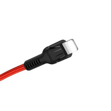 Заредете изображение във визуализатора на галерията – Hoco кабел usb banay for iPhone lightning 8-pin 2,4a u31 red - TopMag
