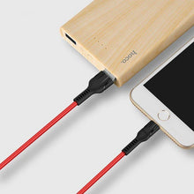 Заредете изображение във визуализатора на галерията – Hoco кабел usb banay for iPhone lightning 8-pin 2,4a u31 red - TopMag
