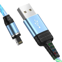 Заредете изображение във визуализатора на галерията – Hoco кабел usb for iPhone lightning 8-pin magnetic ingenious 2a u90 blue - TopMag
