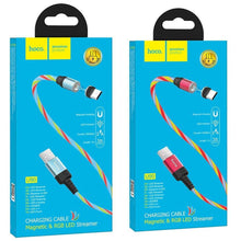 Заредете изображение във визуализатора на галерията – Hoco кабел usb magnetic ingenious micro 2a u90 red - TopMag
