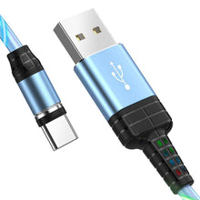 Заредете изображение във визуализатора на галерията – Hoco кабел usb magnetic ingenious type c 2a u90 blue - TopMag
