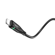 Заредете изображение във визуализатора на галерията – Hoco кабел usb magnetic shadow led for iPhone lightning 8-pin 2,4a u93 black - TopMag
