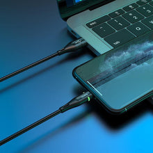 Заредете изображение във визуализатора на галерията – Hoco кабел usb magnetic shadow led for iPhone lightning 8-pin 2,4a u93 black - TopMag
