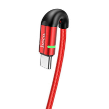 Заредете изображение във визуализатора на галерията – Hoco кабел usb magnetic shadow led for typ c 3a u93 red - TopMag
