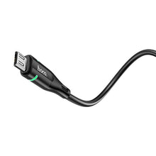 Заредете изображение във визуализатора на галерията – Hoco кабел usb magnetic shadow led micro 2,4a black - TopMag
