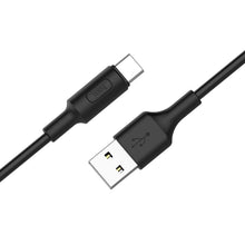 Заредете изображение във визуализатора на галерията – Hoco кабел usb soarer charging data кабел for typ c x25 black - TopMag
