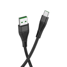Заредете изображение във визуализатора на галерията – Hoco кабел usb - type c flash 5a u53 1 метър черен - TopMag
