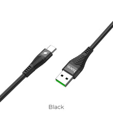 Заредете изображение във визуализатора на галерията – Hoco кабел usb - type c flash 5a u53 1 метър черен - TopMag
