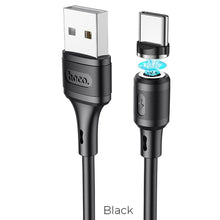 Заредете изображение във визуализатора на галерията – Hoco kabel usb - type c magnetic 3a sereno x52 black - TopMag
