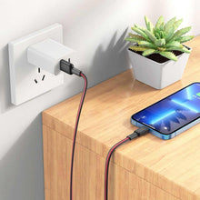 Заредете изображение във визуализатора на галерията – Hoco кабел за iphone lightning 8-pin 2,4a jaeger x69 1m black red - TopMag
