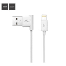Заредете изображение във визуализатора на галерията – Hoco l shape charging data кабел for iPhone lightning 8-pin upl11 metr white - TopMag
