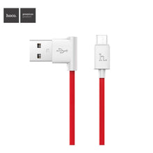 Заредете изображение във визуализатора на галерията – Hoco l shape charging data кабел for micro upm10 1 metr red - TopMag
