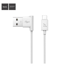 Заредете изображение във визуализатора на галерията – Hoco l shape charging data кабел for micro upm10 1 metr white - TopMag
