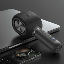 Заредете изображение във визуализатора на галерията – Hoco microphone with speaker bk8 cool hi k song vigor night black - TopMag
