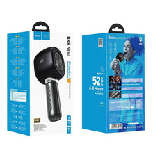 Заредете изображение във визуализатора на галерията – Hoco microphone with speaker bk8 cool hi k song vigor night black - TopMag
