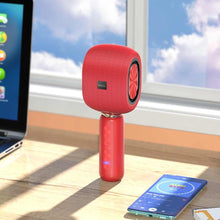 Заредете изображение във визуализатора на галерията – Hoco microphone with speaker bk8 cool hi k song vigor red - TopMag

