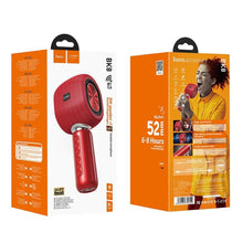 Заредете изображение във визуализатора на галерията – Hoco microphone with speaker bk8 cool hi k song vigor red - TopMag
