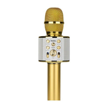 Заредете изображение във визуализатора на галерията – Hoco multimedia karaoke microphone cool sound ktv bk3 gold - TopMag
