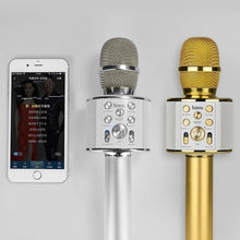 Заредете изображение във визуализатора на галерията – Hoco multimedia karaoke microphone cool sound ktv bk3 gold - TopMag
