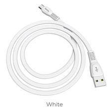 Заредете изображение във визуализатора на галерията – Hoco noah charging data кабел for micro x40 1 metr white - TopMag
