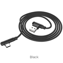 Заредете изображение във визуализатора на галерията – Hoco pleasure silicone charging data кабел for type c x46 92 degree 1 meter black - TopMag
